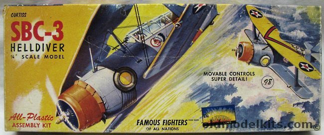 Aurora 1/48 Curtiss SBC-3 Helldiver, 117-98 plastic model kit